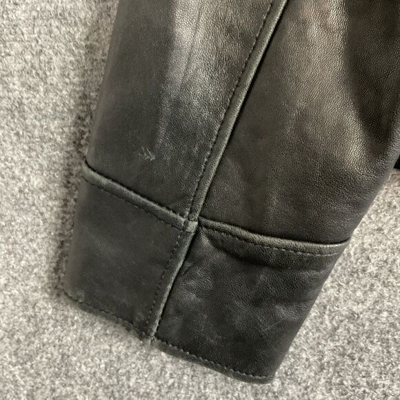 Valerie Stevens Jacket Womens Size 4 Black Lambskin Leather Refined Elegant - Picture 11 of 12